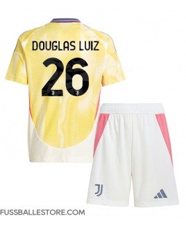 Günstige Juventus Douglas Luiz #26 Auswärts Trikotsatzt Kinder 2024-25 Kurzarm (+ Kurze Hosen)